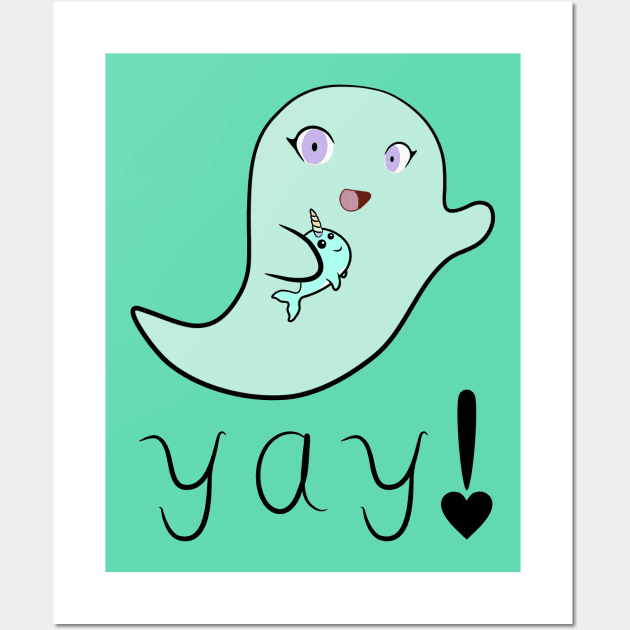 Cute Ghostie! Yay! Wall Art by C_does_Art